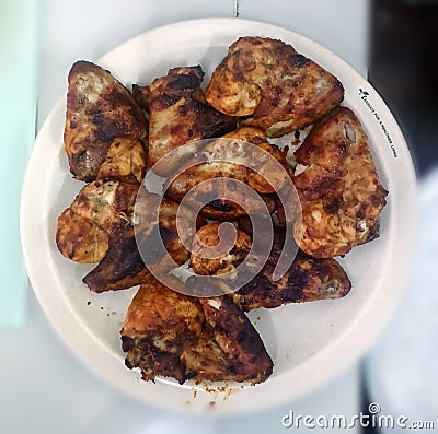 BBQ chicken wings Editorial Stock Photo